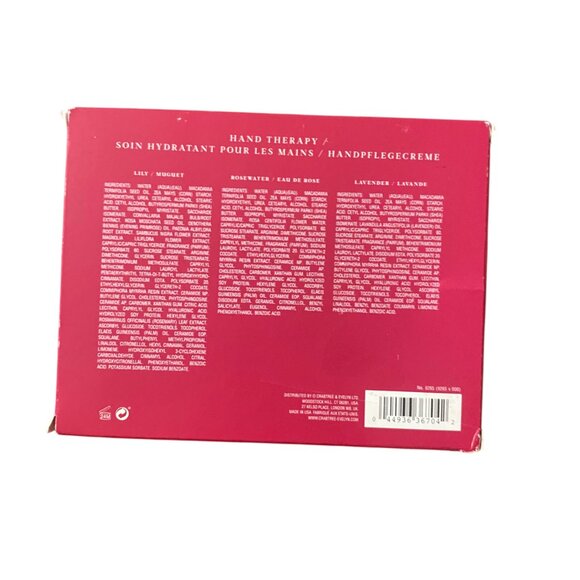 New Crabtree & Evelyn Hand Therapy Gift Travel 3-pc Set Lily Rosewater Lavender - Picture 3 of 3